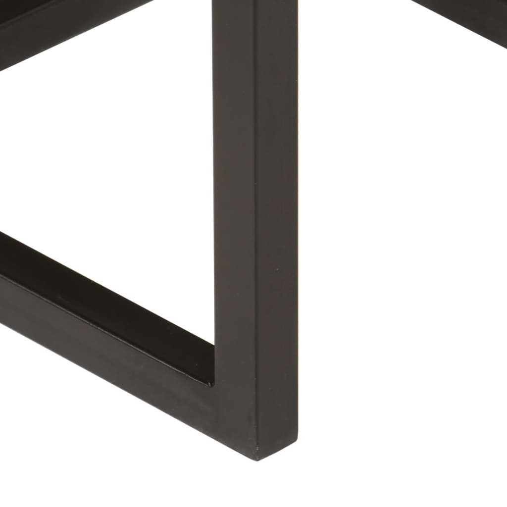 vidaXL Măsuțe de cafea suprapuse, 3 buc., lemn masiv de mango/fier