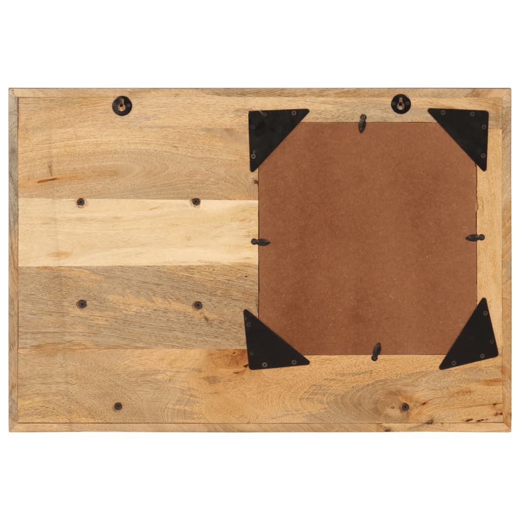vidaXL Oglindă cu rafturi 80x8x55 cm sticlă și lemn masiv de mango
