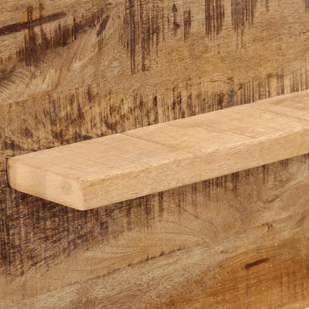 vidaXL Oglindă cu rafturi 80x8x55 cm sticlă și lemn masiv de mango