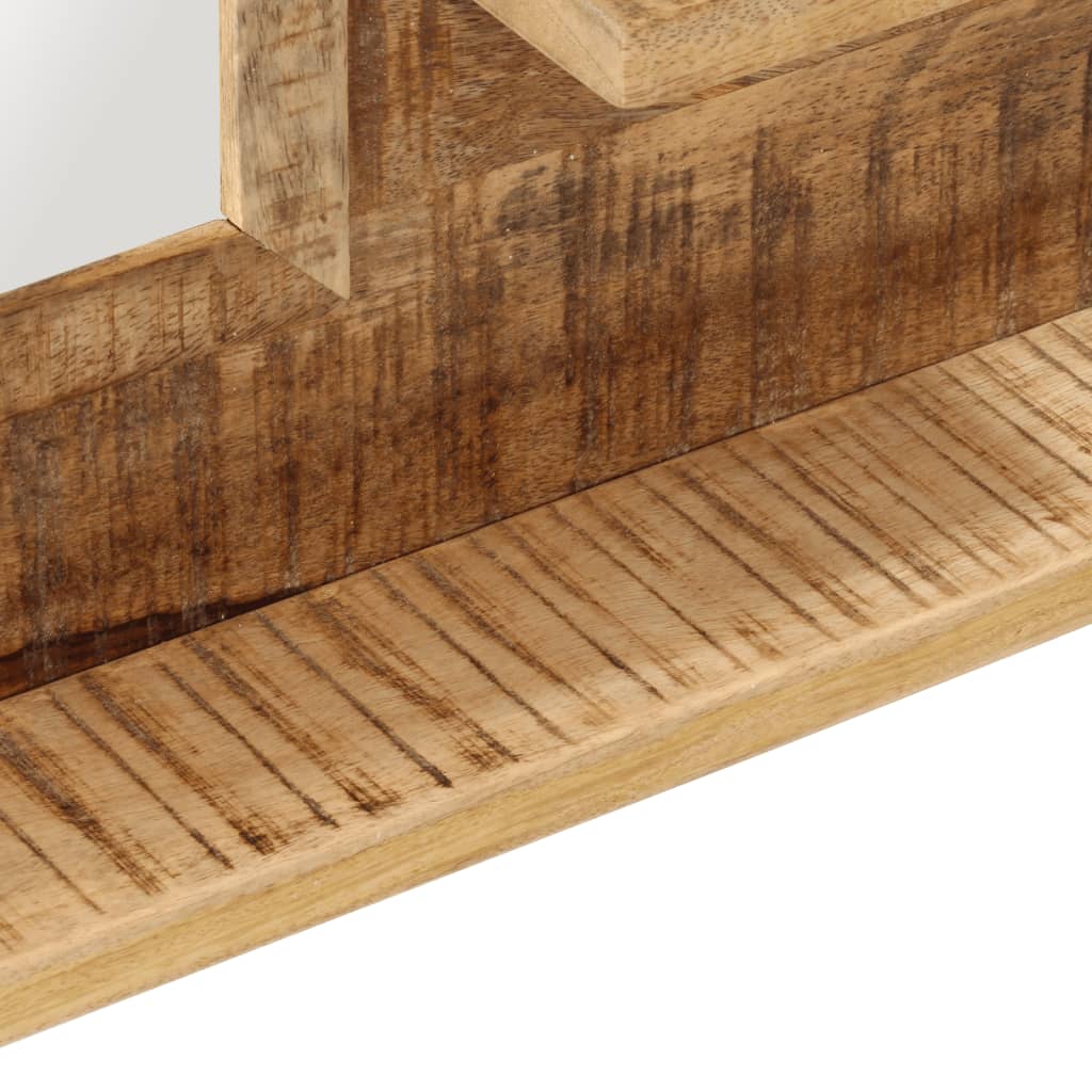 vidaXL Oglindă cu rafturi 80x8x55 cm sticlă și lemn masiv de mango