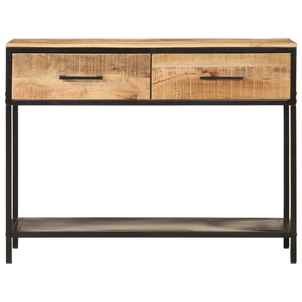 vidaXL Masă consolă, 100x35x76 cm, lemn masiv de mango și fier