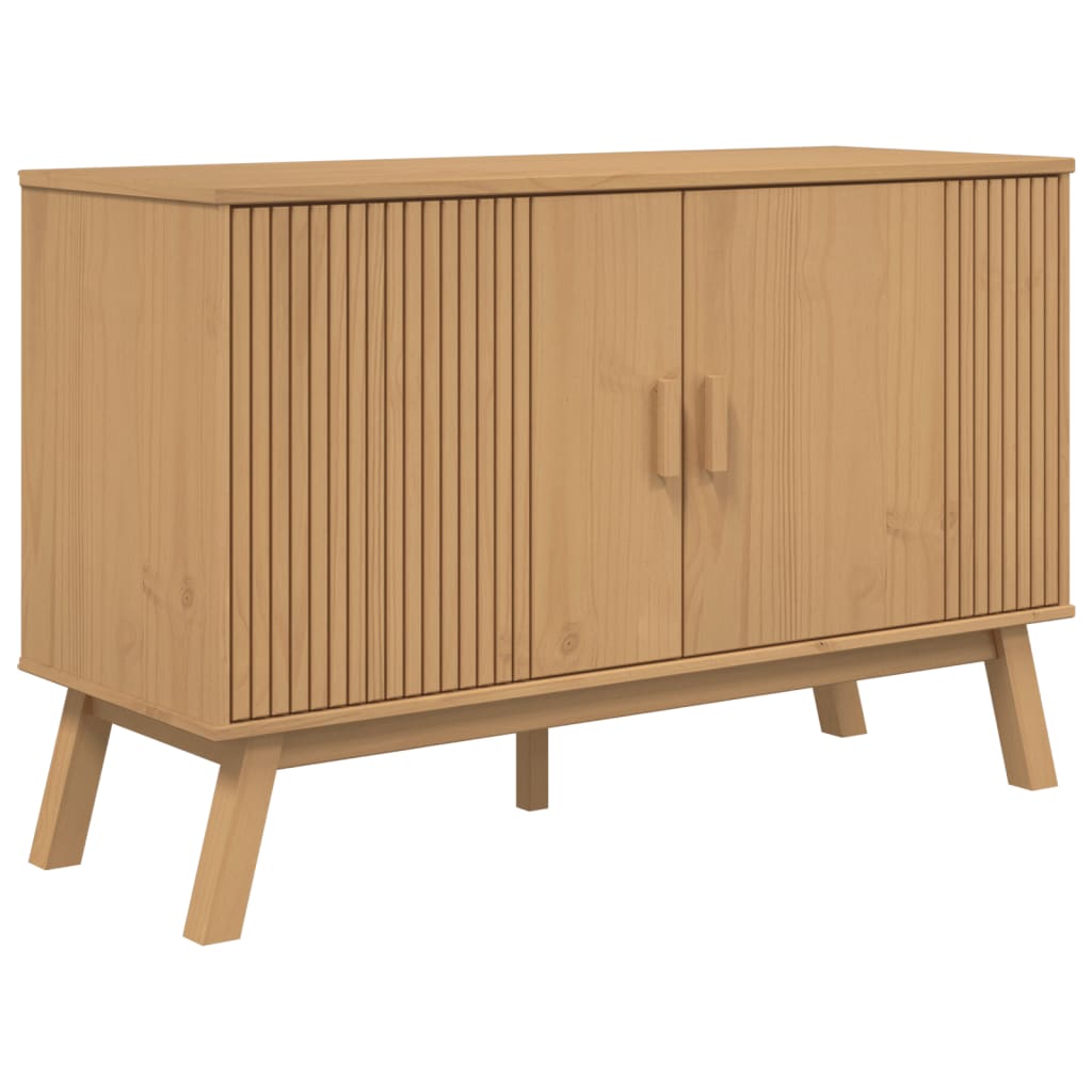 vidaXL Dulap "OLDEN", maro, 114x43x73,5 cm, lemn masiv pin vidaXL Dulap "OLDEN", maro, 114x43x73,5 cm, lemn masiv pin