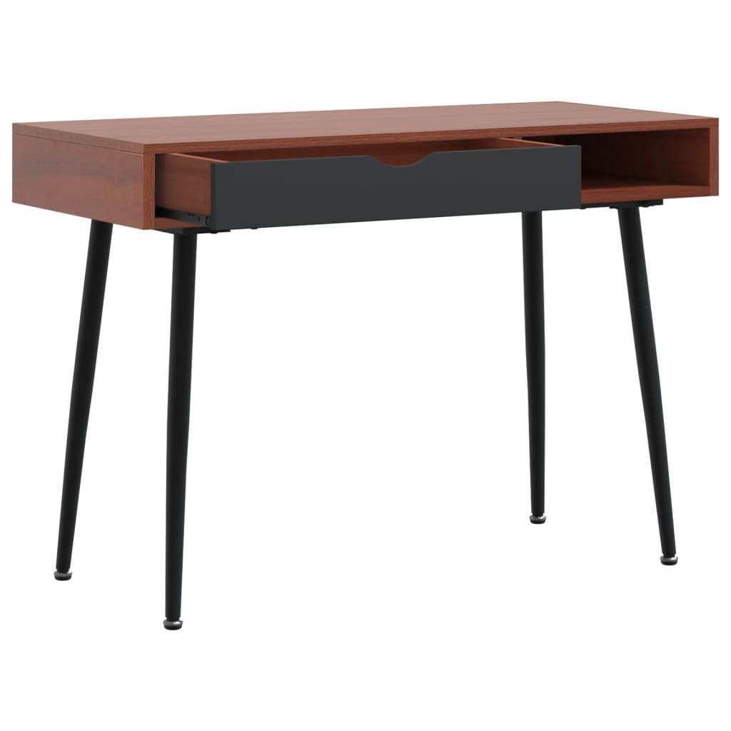 vidaXL Birou de computer cu sertar, maro, 110x50x75 cm, lemn prelucrat