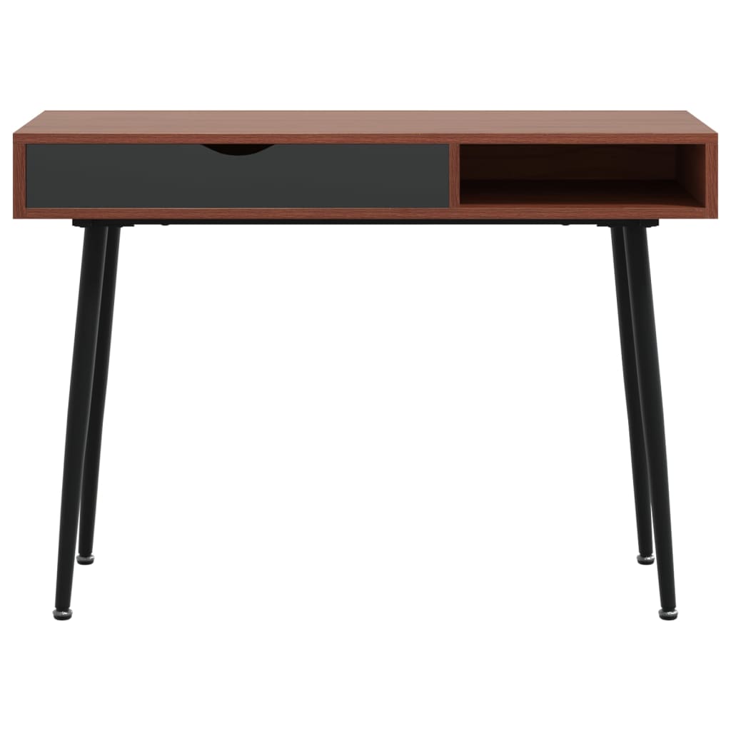 vidaXL Birou de computer cu sertar, maro, 110x50x75 cm, lemn prelucrat