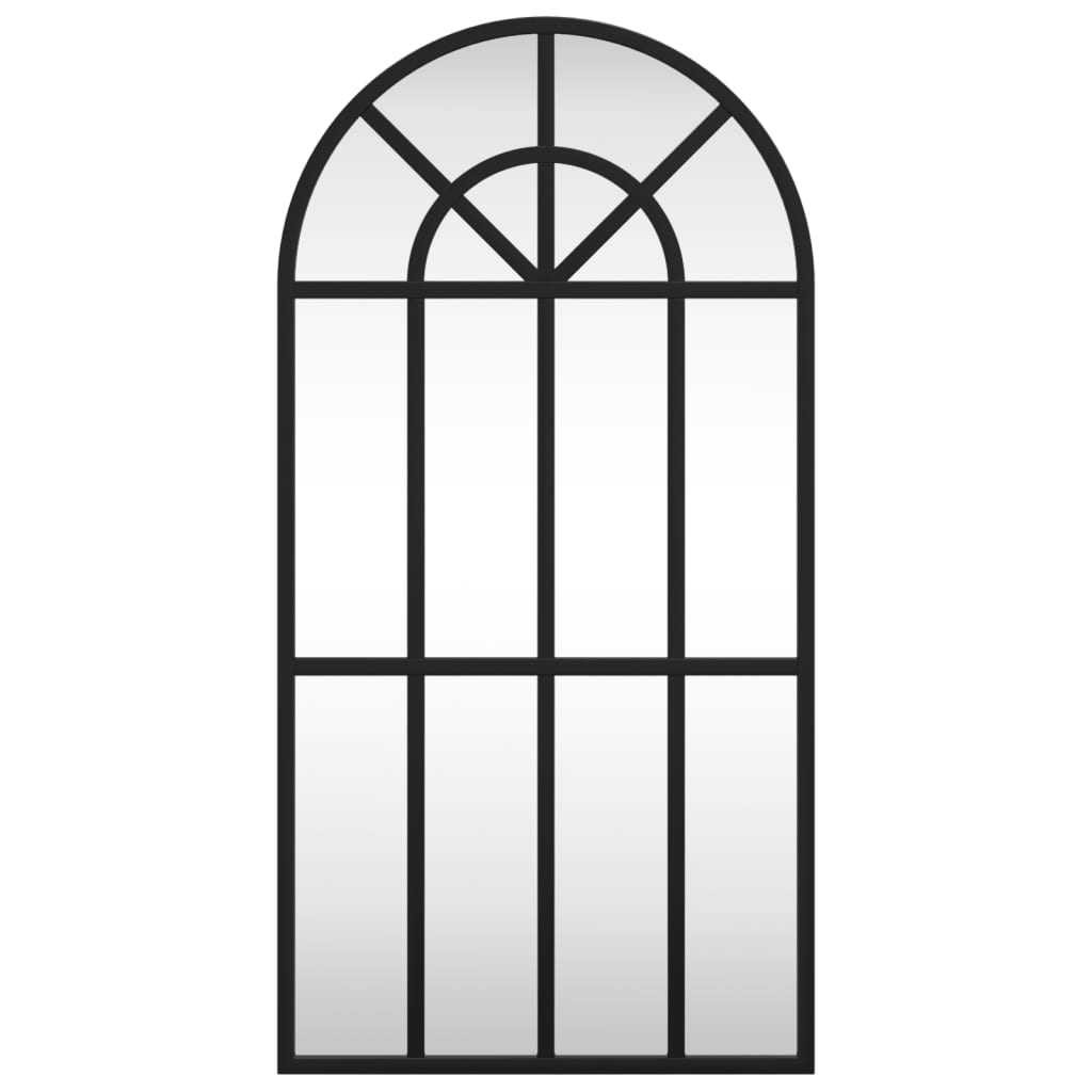 vidaXL Oglindă de perete, negru, 30x60 cm, arcuită, fier vidaXL Oglindă de perete, negru, 30x60 cm, arcuită, fier