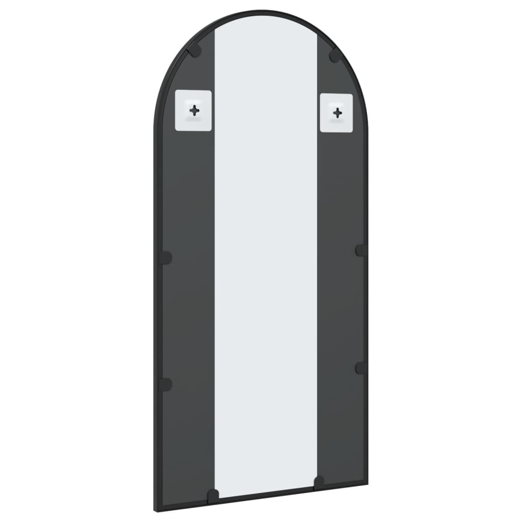 vidaXL Oglindă de perete, negru, 40x80 cm, arcuită, fier vidaXL Oglindă de perete, negru, 40x80 cm, arcuită, fier