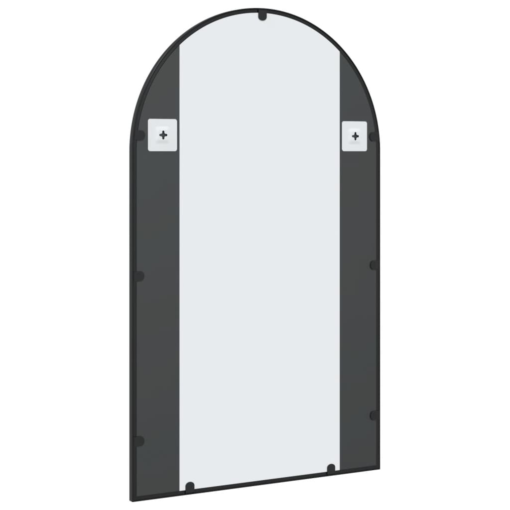 vidaXL Oglindă de perete, negru, 60x100 cm, arcuită, fier vidaXL Oglindă de perete, negru, 60x100 cm, arcuită, fier