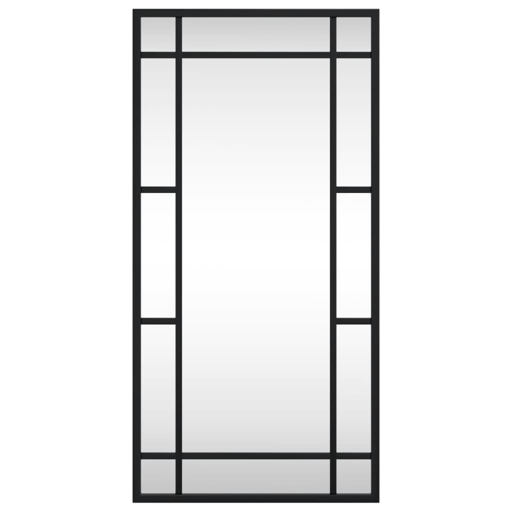 vidaXL Oglindă de perete, negru, 30x60 cm, dreptunghiulară, fier vidaXL Oglindă de perete, negru, 30x60 cm, dreptunghiulară, fier