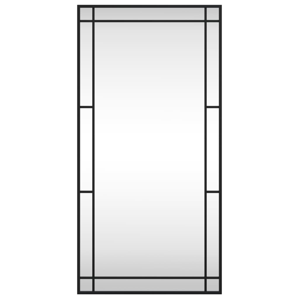 vidaXL Oglindă de perete, negru, 50x100 cm, dreptunghiulară, fier vidaXL Oglindă de perete, negru, 50x100 cm, dreptunghiulară, fier