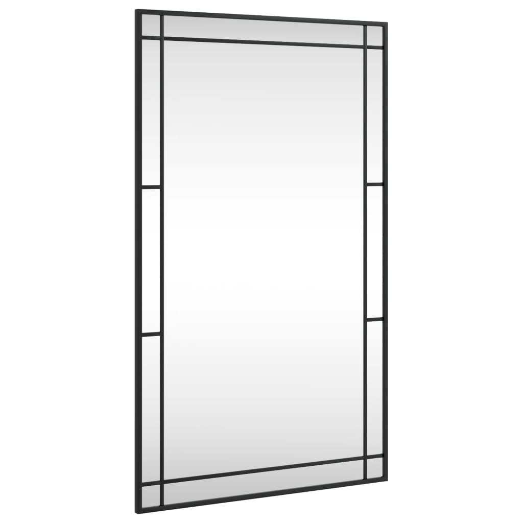 vidaXL Oglindă de perete, negru, 60x100 cm, dreptunghiulară, fier vidaXL Oglindă de perete, negru, 60x100 cm, dreptunghiulară, fier