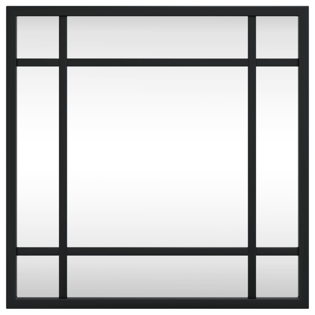 vidaXL Oglindă de perete, negru, 30x30 cm, pătrată, fier vidaXL Oglindă de perete, negru, 30x30 cm, pătrată, fier