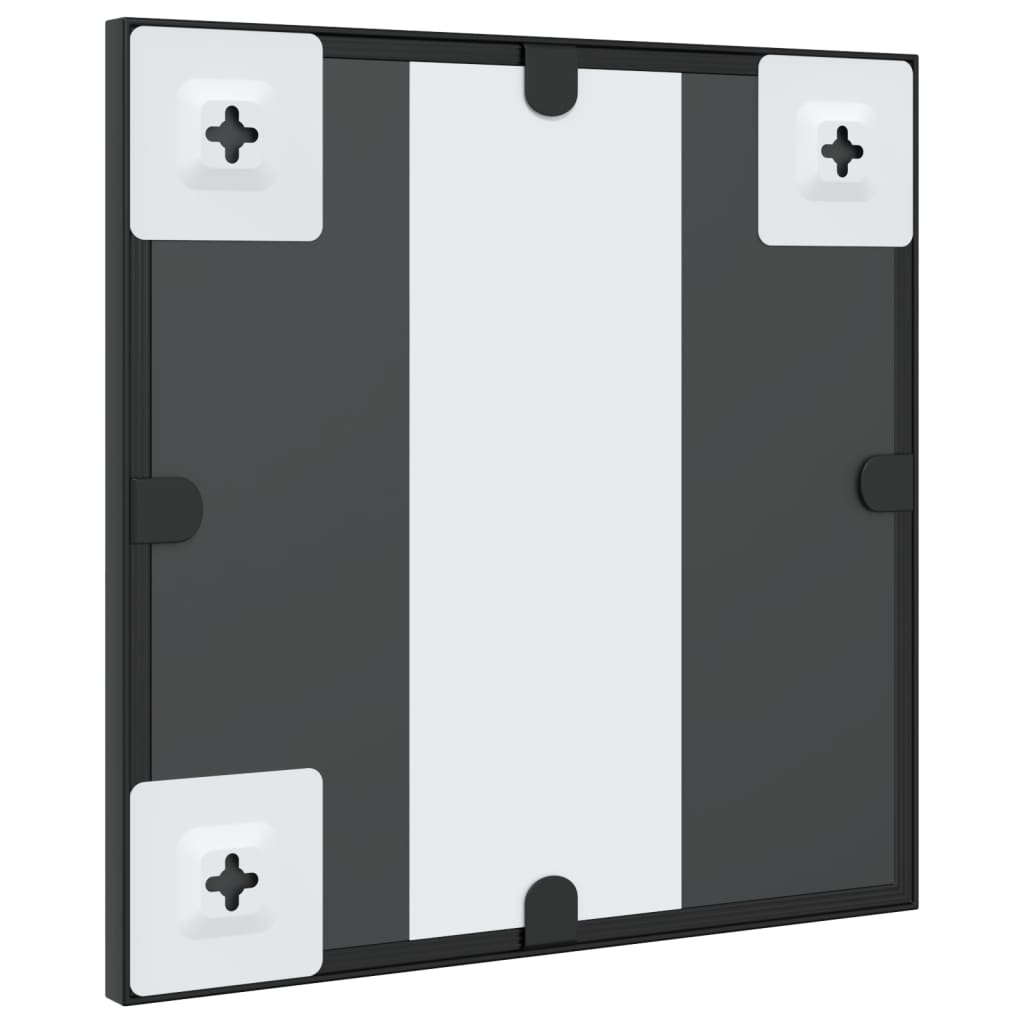 vidaXL Oglindă de perete, negru, 30x30 cm, pătrată, fier vidaXL Oglindă de perete, negru, 30x30 cm, pătrată, fier