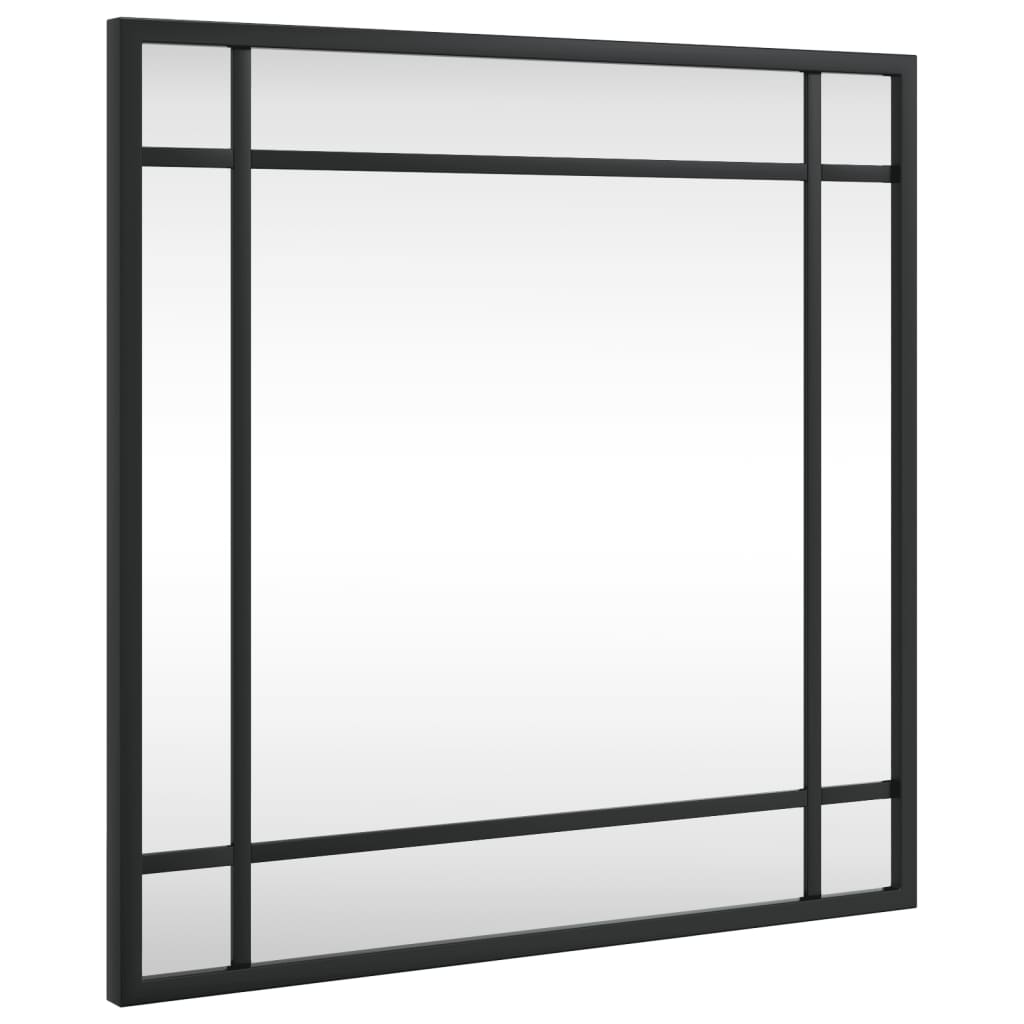 vidaXL Oglindă de perete, negru, 40x40 cm, pătrată, fier vidaXL Oglindă de perete, negru, 40x40 cm, pătrată, fier