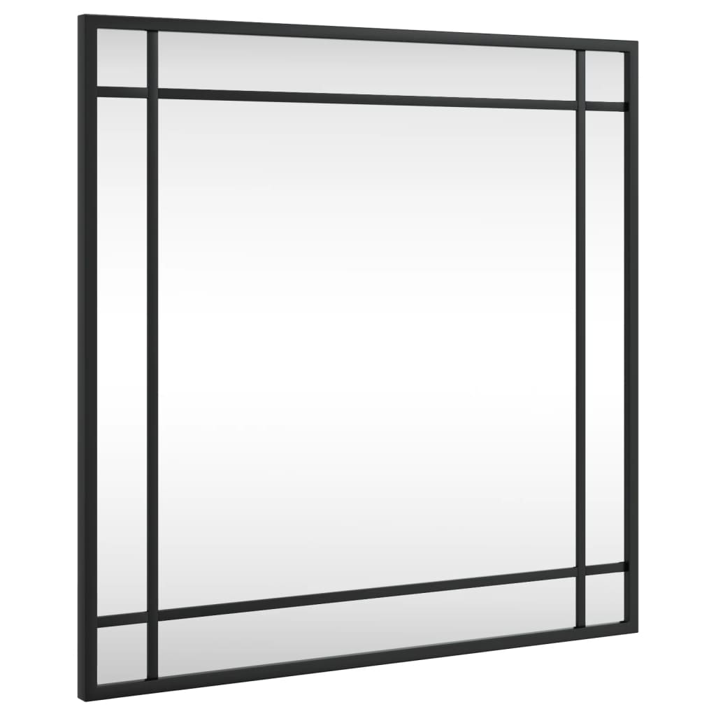 vidaXL Oglindă de perete, negru, 50x50 cm, pătrată, fier vidaXL Oglindă de perete, negru, 50x50 cm, pătrată, fier
