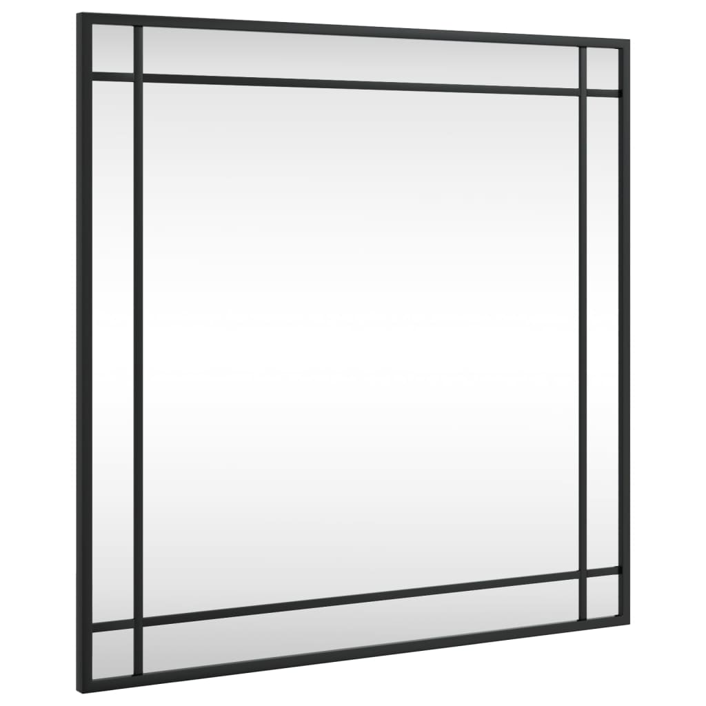vidaXL Oglindă de perete, negru, 60x60 cm, pătrată, fier vidaXL Oglindă de perete, negru, 60x60 cm, pătrată, fier