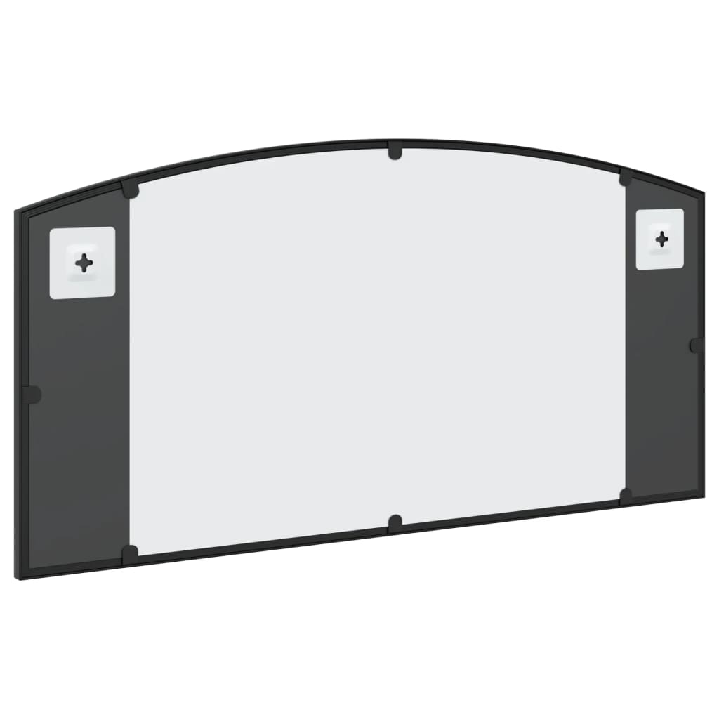 vidaXL Oglindă de perete, negru, 80x40 cm, arcuită, fier vidaXL Oglindă de perete, negru, 80x40 cm, arcuită, fier