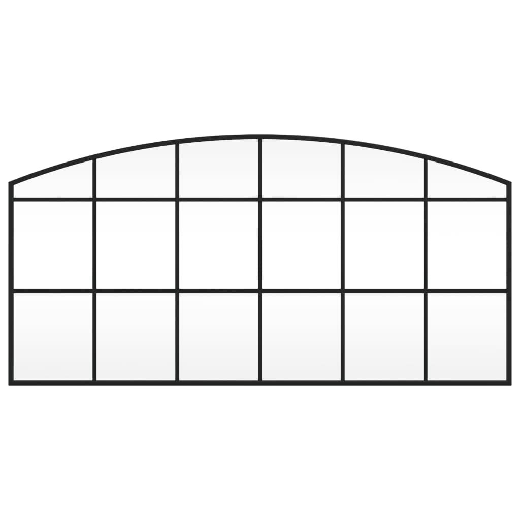 vidaXL Oglindă de perete, negru, 100x50 cm, arcuită, fier vidaXL Oglindă de perete, negru, 100x50 cm, arcuită, fier