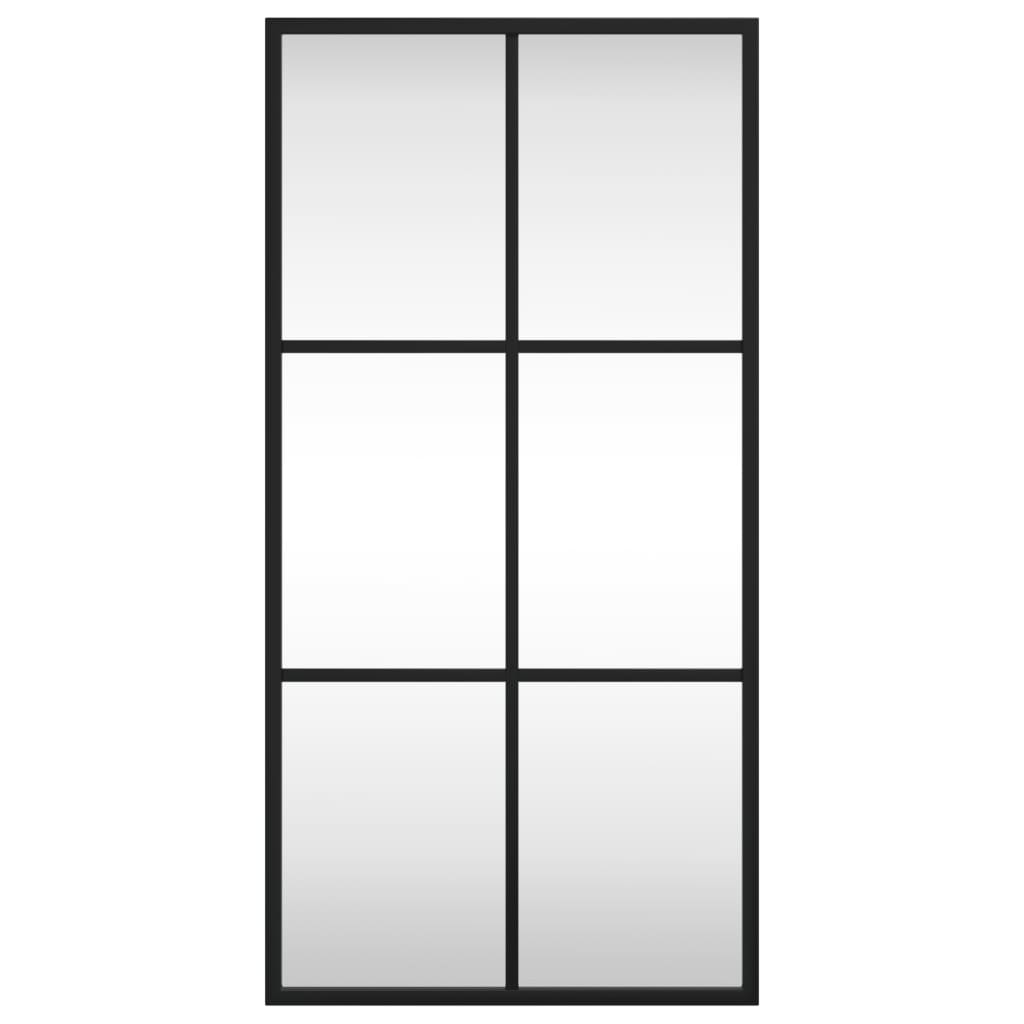 vidaXL Oglindă de perete, negru, 30x60 cm, dreptunghiulară, fier vidaXL Oglindă de perete, negru, 30x60 cm, dreptunghiulară, fier
