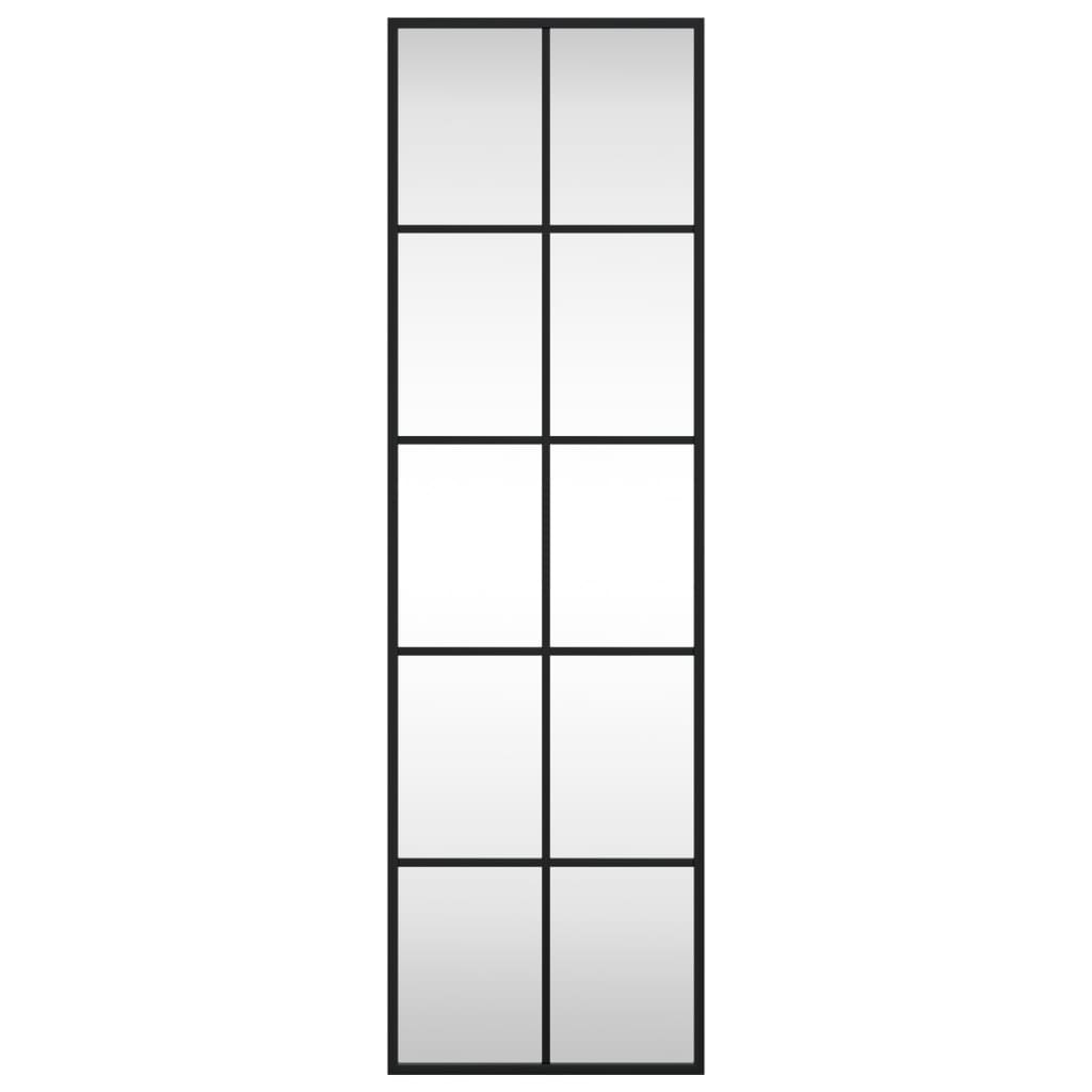 vidaXL Oglindă de perete, negru, 30x100 cm, dreptunghiulară, fier vidaXL Oglindă de perete, negru, 30x100 cm, dreptunghiulară, fier
