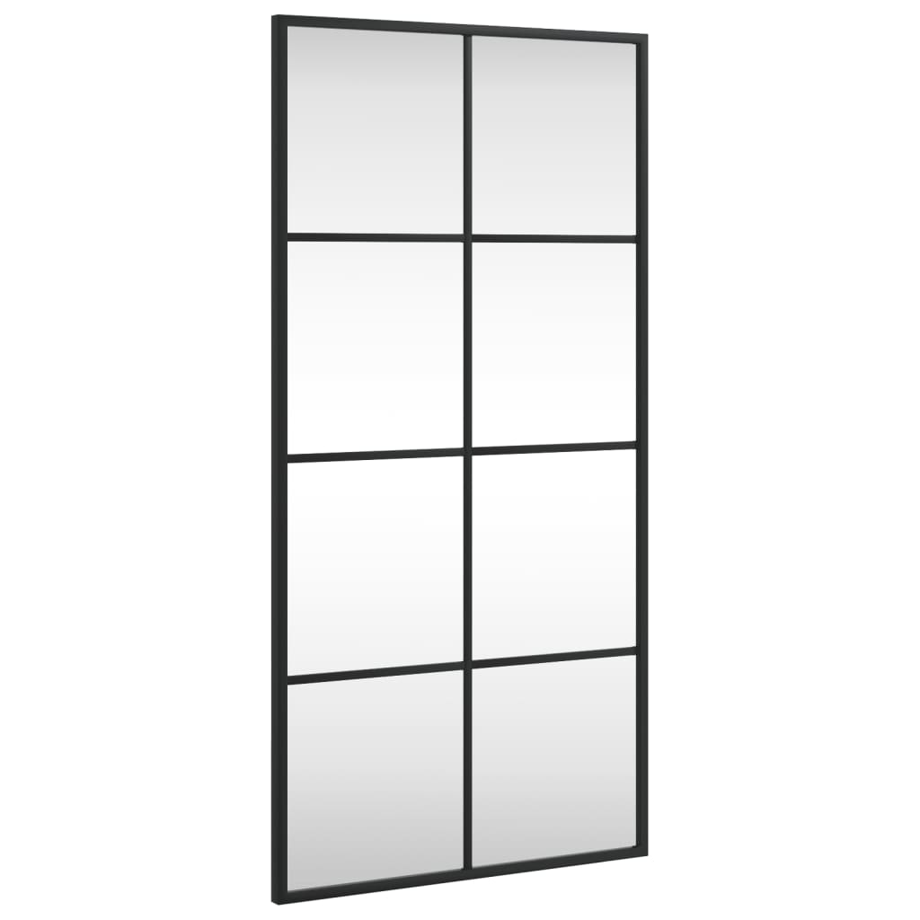 vidaXL Oglindă de perete, negru, 40x80 cm, dreptunghiulară, fier vidaXL Oglindă de perete, negru, 40x80 cm, dreptunghiulară, fier