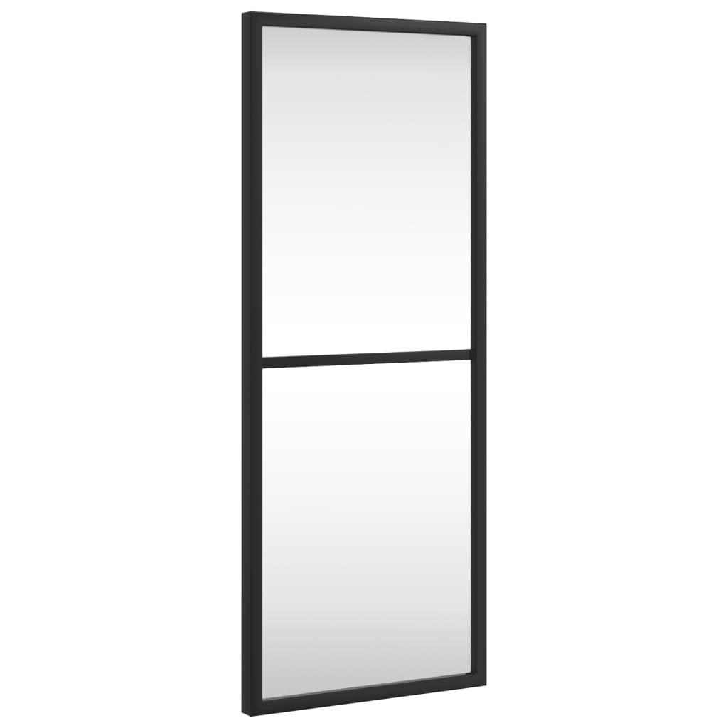vidaXL Oglindă de perete, negru, 20x50 cm, dreptunghiulară, fier vidaXL Oglindă de perete, negru, 20x50 cm, dreptunghiulară, fier