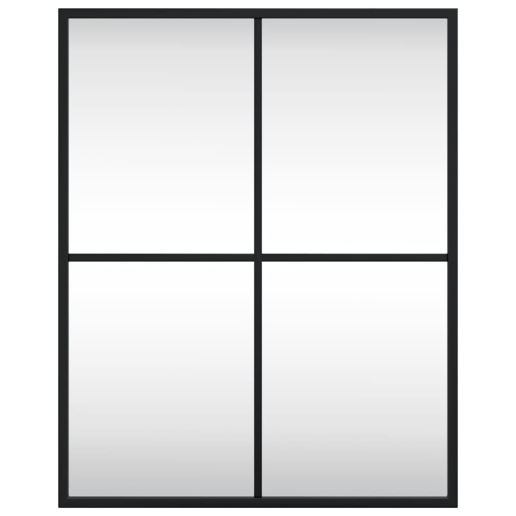 vidaXL Oglindă de perete, negru, 40x50 cm, dreptunghiulară, fier