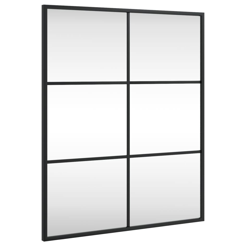 vidaXL Oglindă de perete, negru, 50x60 cm, dreptunghiulară, fier vidaXL Oglindă de perete, negru, 50x60 cm, dreptunghiulară, fier