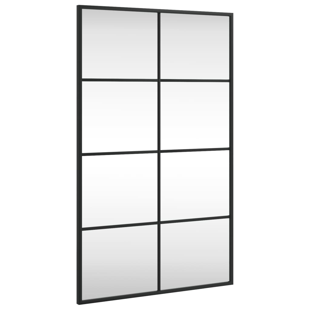 vidaXL Oglindă de perete, negru, 50x80 cm, dreptunghiulară, fier vidaXL Oglindă de perete, negru, 50x80 cm, dreptunghiulară, fier