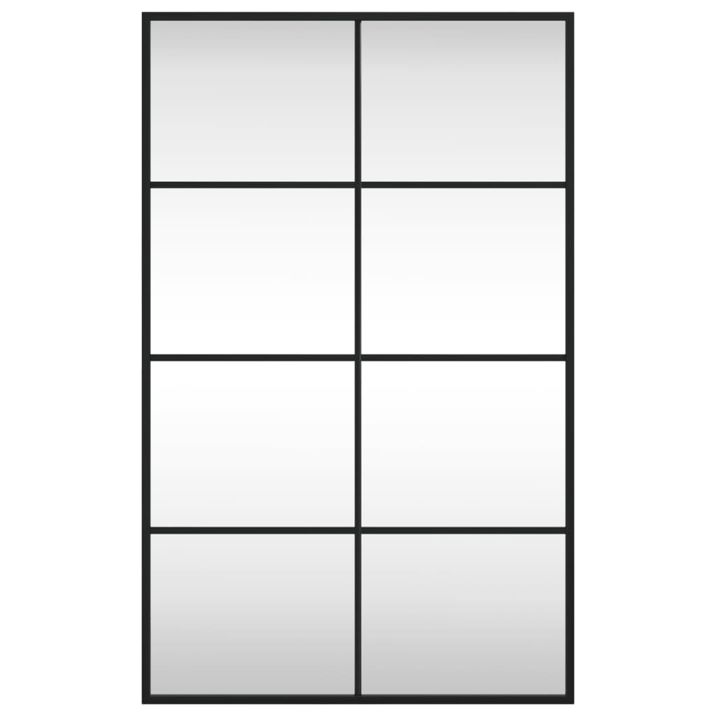 vidaXL Oglindă de perete, negru, 50x80 cm, dreptunghiulară, fier vidaXL Oglindă de perete, negru, 50x80 cm, dreptunghiulară, fier
