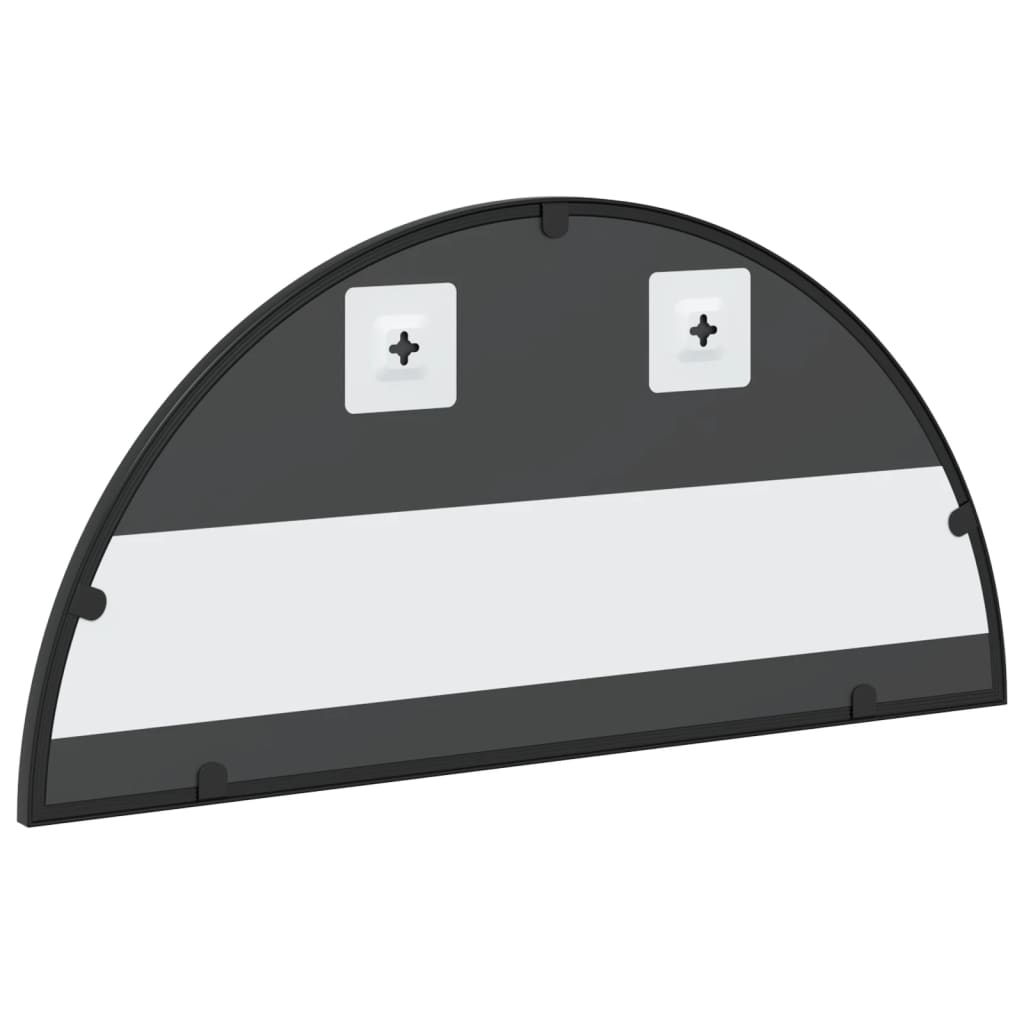 vidaXL Oglindă de perete, negru, 60x30 cm, arcuită, fier vidaXL Oglindă de perete, negru, 60x30 cm, arcuită, fier