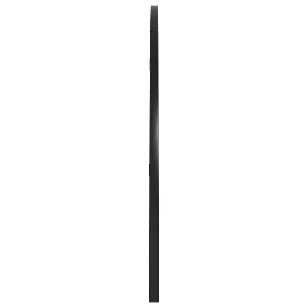vidaXL Oglindă de perete, negru, 100x50 cm, arcuită, fier vidaXL Oglindă de perete, negru, 100x50 cm, arcuită, fier