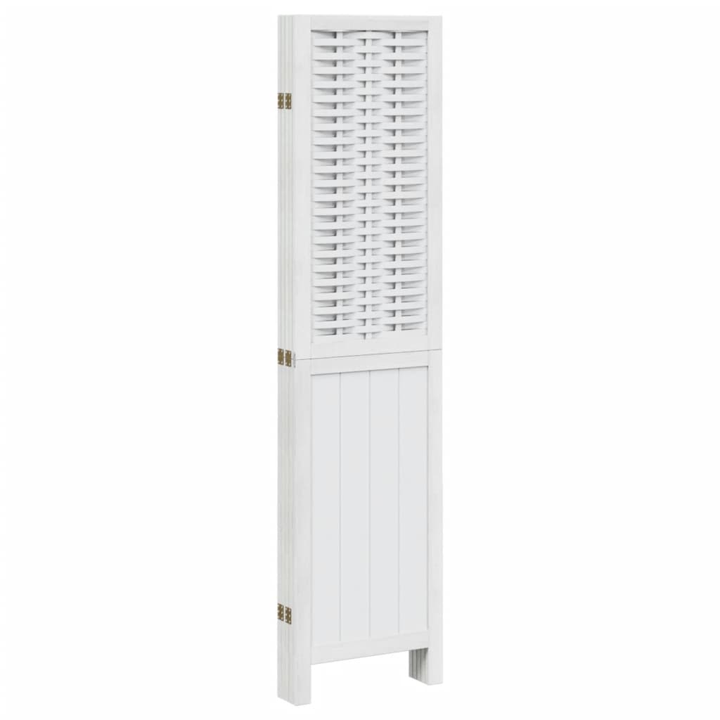 vidaXL Paravan cameră 5 panouri, alb, lemn masiv paulownia vidaXL Paravan cameră 5 panouri, alb, lemn masiv paulownia