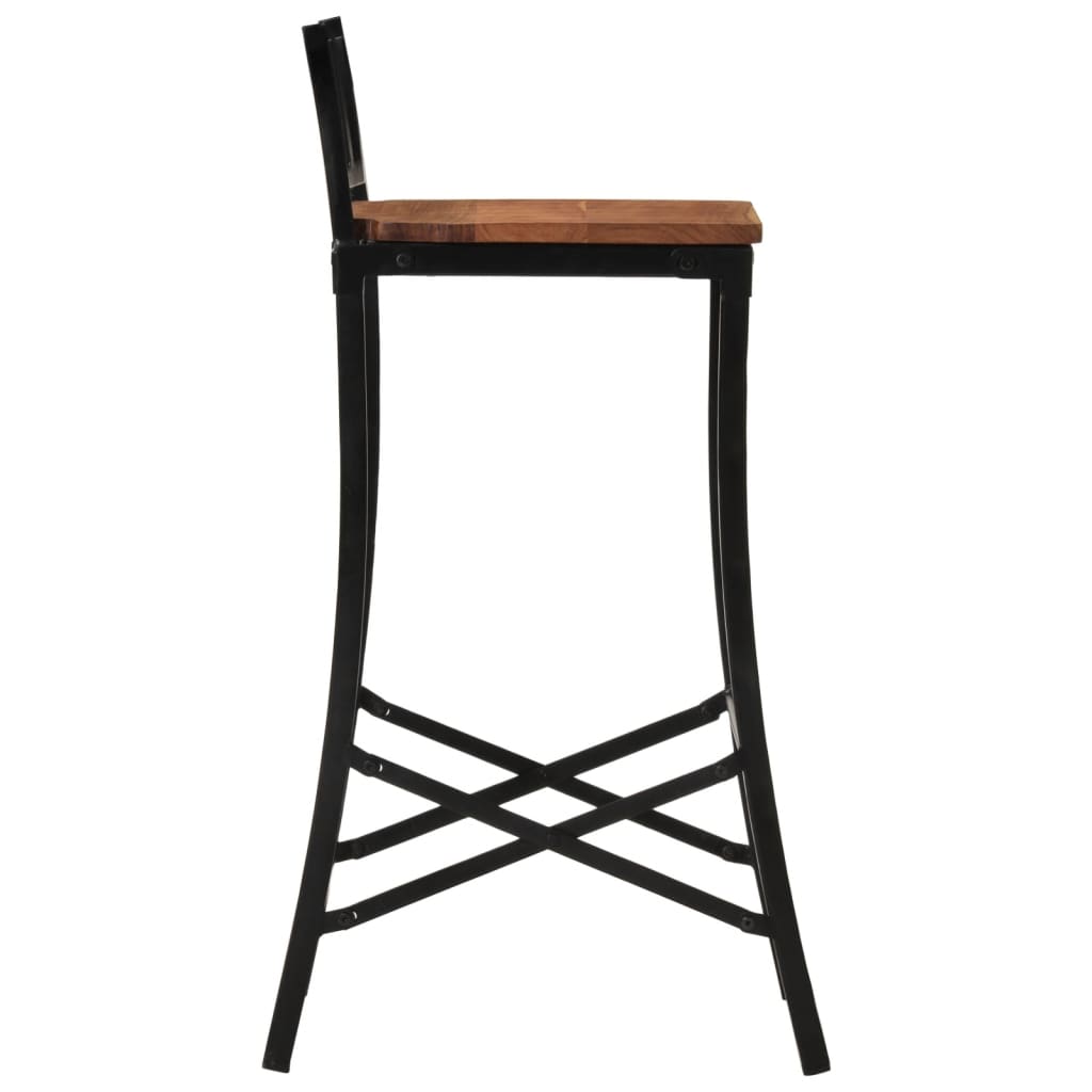 vidaXL Scaune de bar, 4 buc., lemn masiv de acacia