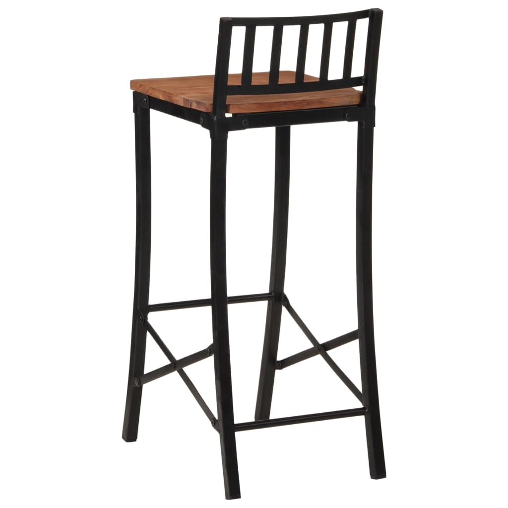 vidaXL Scaune de bar, 4 buc., lemn masiv de acacia