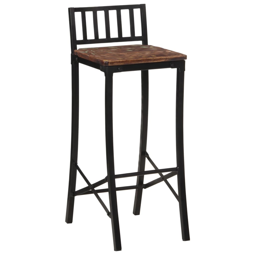 vidaXL Scaune de bar, 2 buc., lemn masiv reciclat
