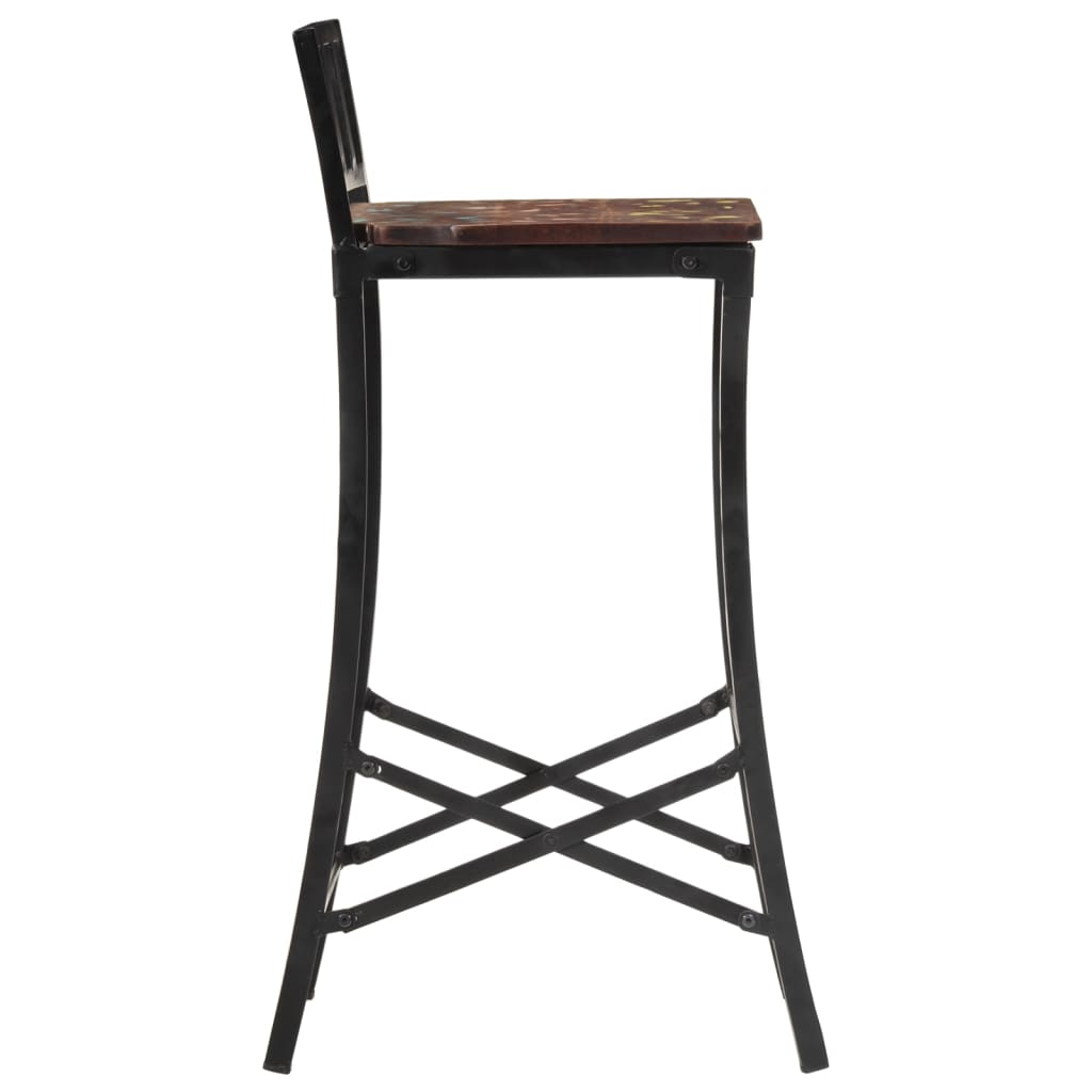 vidaXL Scaune de bar, 2 buc., lemn masiv reciclat