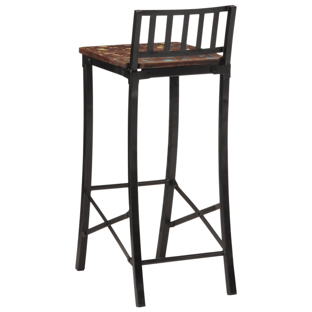 vidaXL Scaune de bar, 2 buc., lemn masiv reciclat