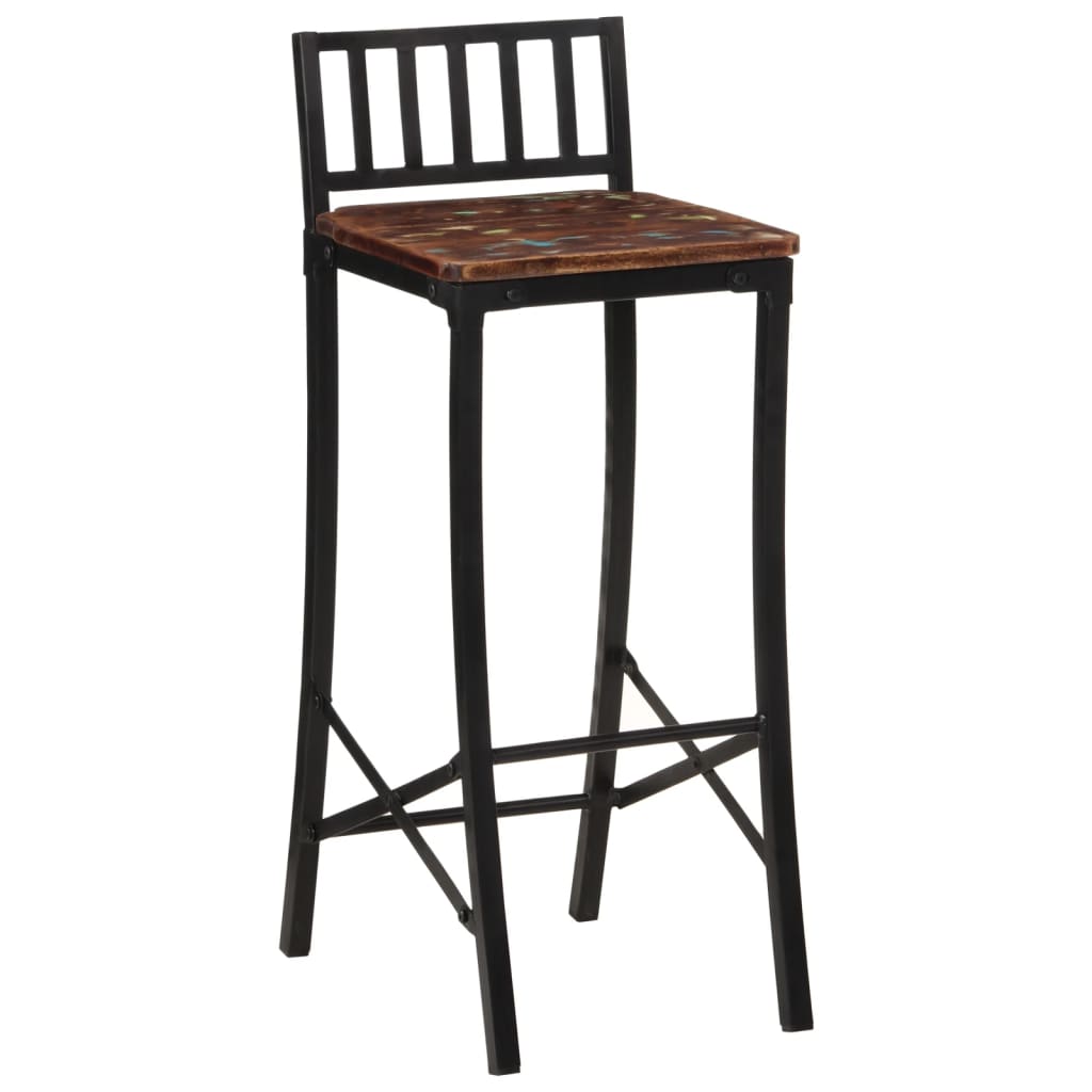 vidaXL Scaune de bar, 4 buc., lemn masiv reciclat