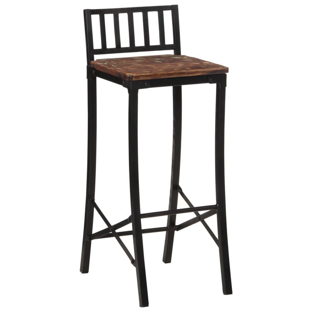 vidaXL Scaune de bar, 4 buc., lemn masiv reciclat