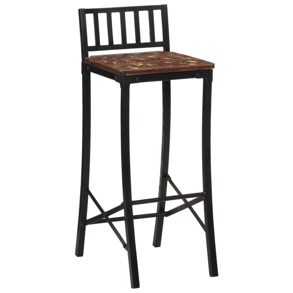vidaXL Scaune de bar, 4 buc., lemn masiv reciclat