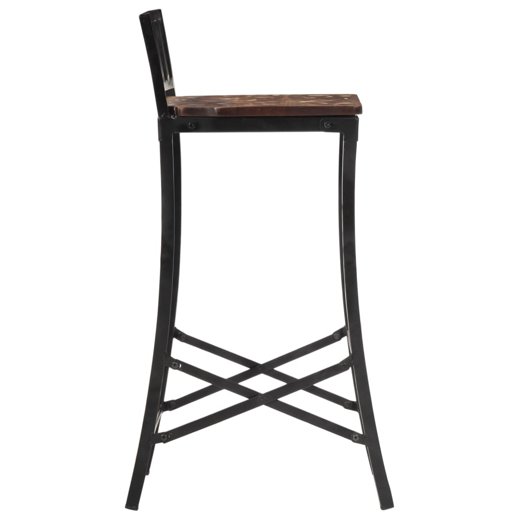 vidaXL Scaune de bar, 4 buc., lemn masiv reciclat