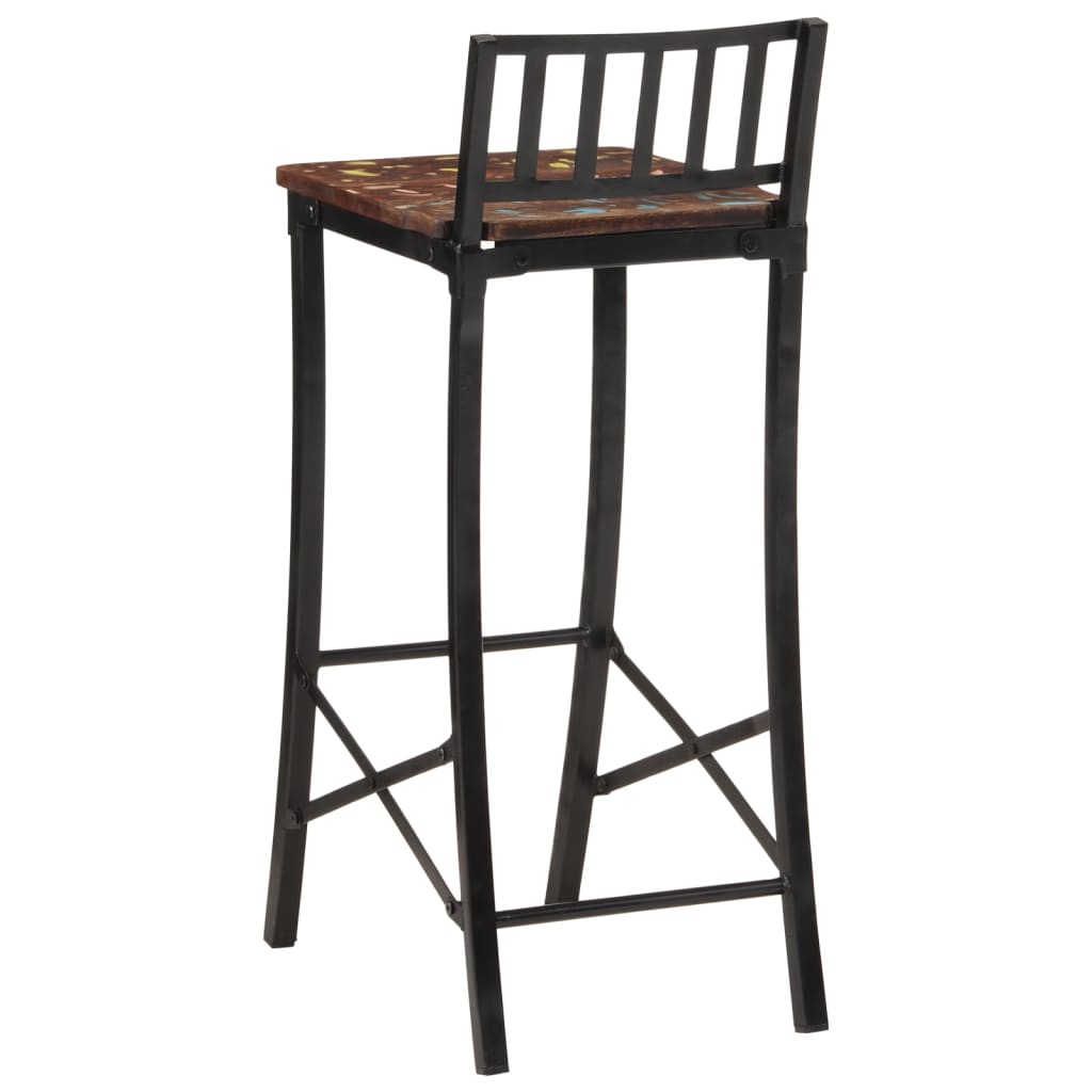 vidaXL Scaune de bar, 4 buc., lemn masiv reciclat