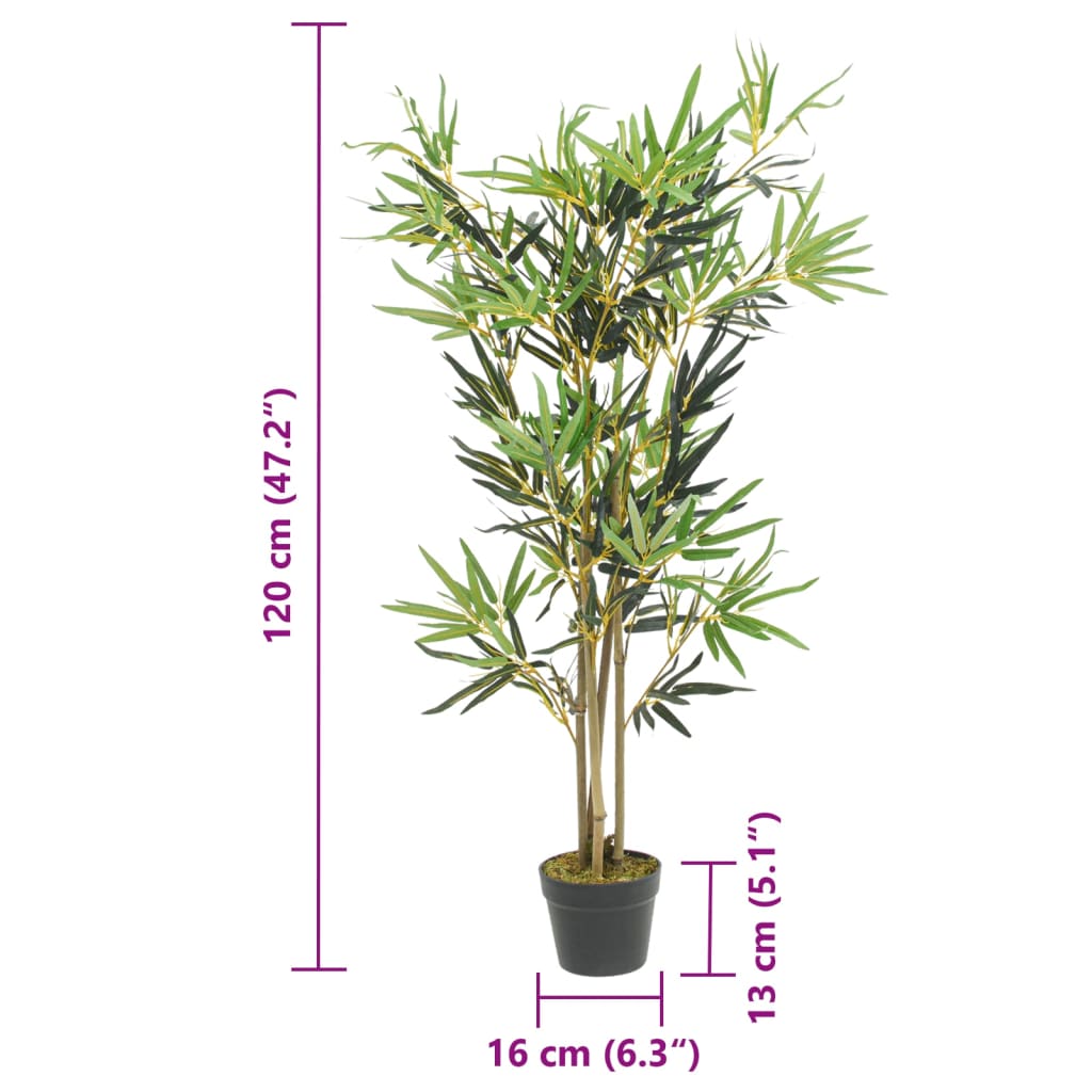 vidaXL Arbore din bambus artificial 552 de frunze 120 cm verde vidaXL Arbore din bambus artificial 552 de frunze 120 cm verde