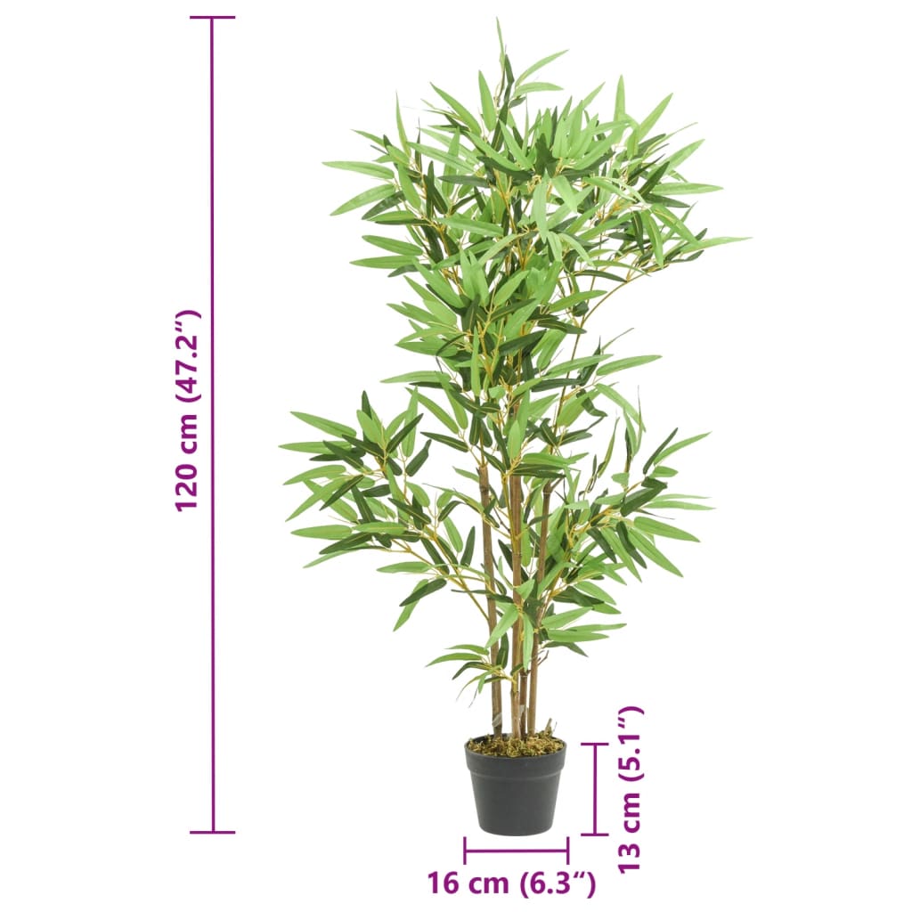 vidaXL Arbore din bambus artificial 552 de frunze 120 cm verde vidaXL Arbore din bambus artificial 552 de frunze 120 cm verde