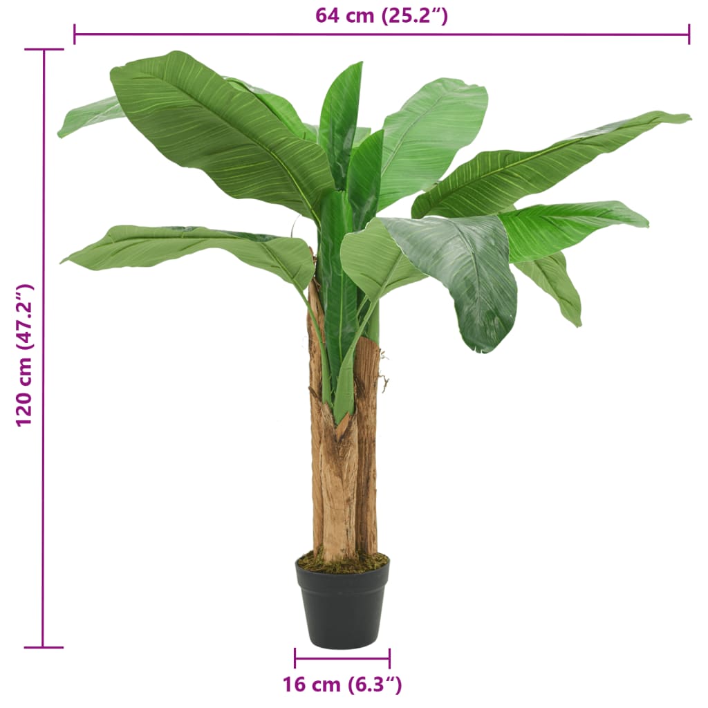 vidaXL Bananier artificial 9 frunze 120 cm verde vidaXL Bananier artificial 9 frunze 120 cm verde