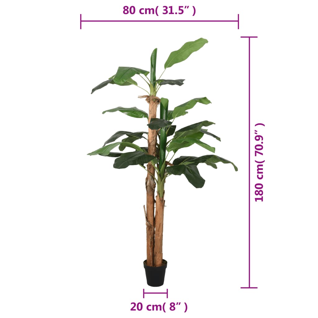 vidaXL Bananier artificial 19 frunze 180 cm verde vidaXL Bananier artificial 19 frunze 180 cm verde