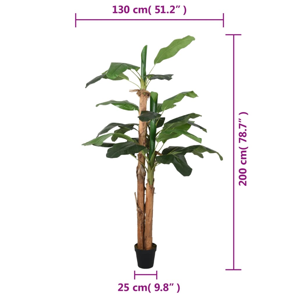 vidaXL Bananier artificial 22 frunze 200 cm verde vidaXL Bananier artificial 22 frunze 200 cm verde