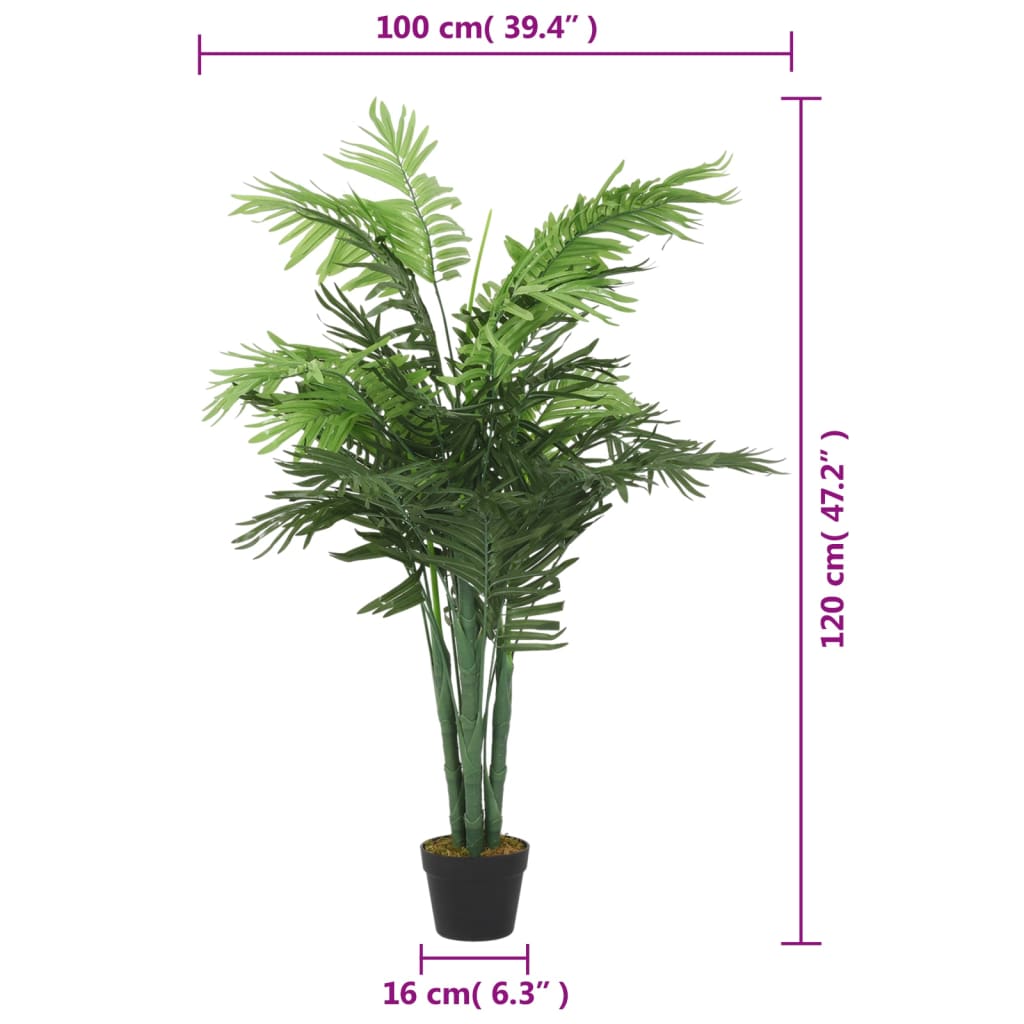 vidaXL Palmier artificial 28 frunze 120 cm verde vidaXL Palmier artificial 28 frunze 120 cm verde