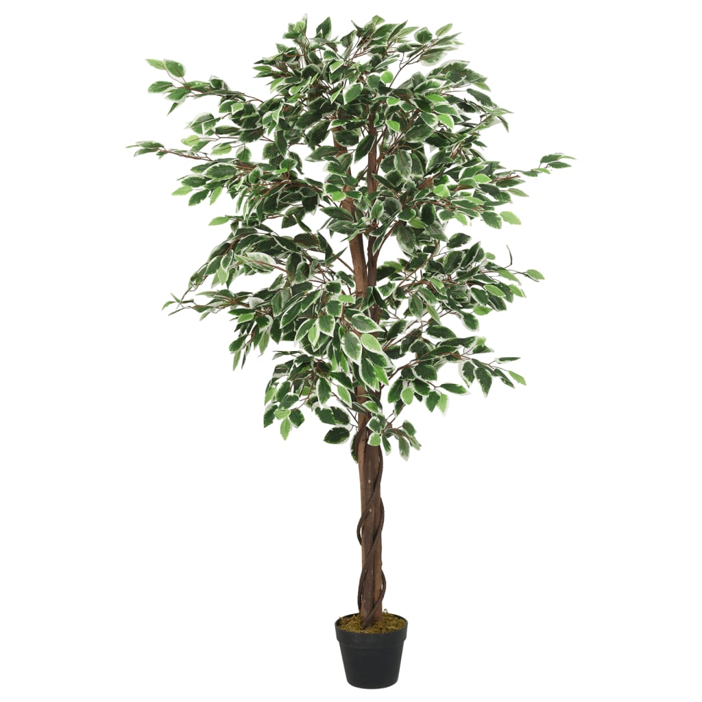 vidaXL Arbore ficus artificial 378 de frunze 80 cm verde