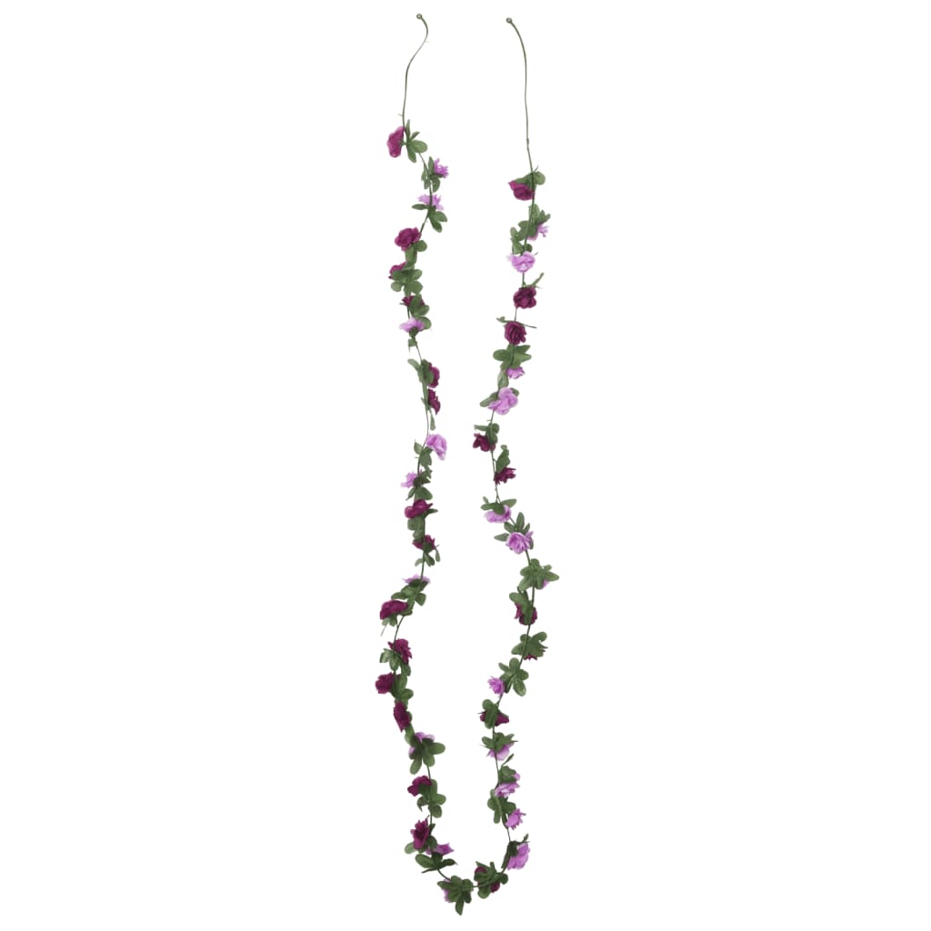 vidaXL Ghirlande de flori de Crăciun, 6 buc., violet deschis, 250 cm vidaXL Ghirlande de flori de Crăciun, 6 buc., violet deschis, 250 cm